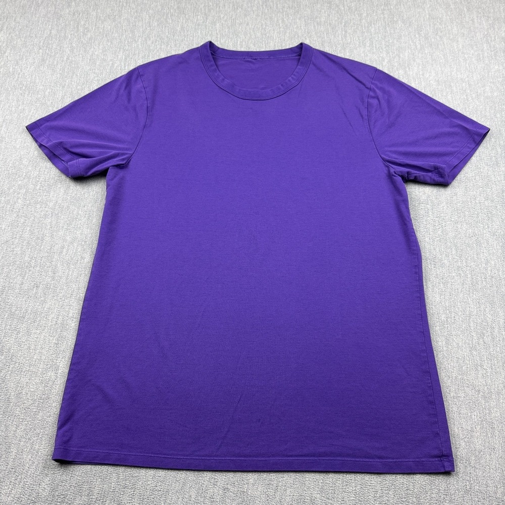 Lululemon Shirt Mens Medium Purple Performance Running Training Athletic Gym‎